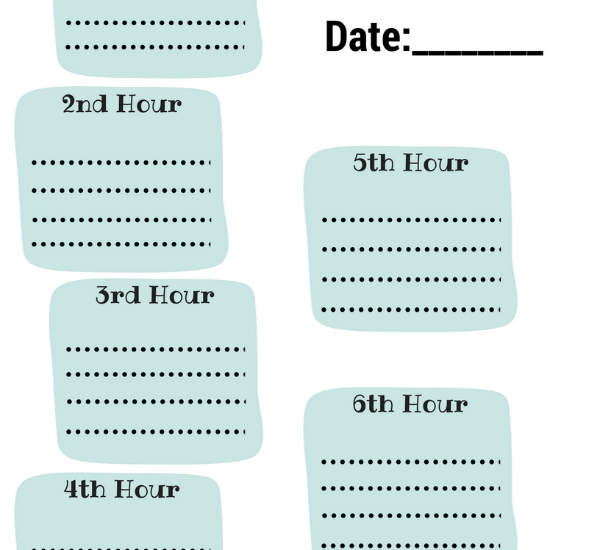 homework daily planner