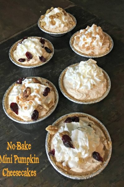 mini pumpkin cheesecakes