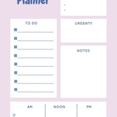 summer daily planner