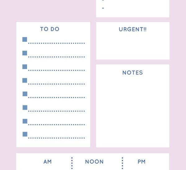 summer daily planner