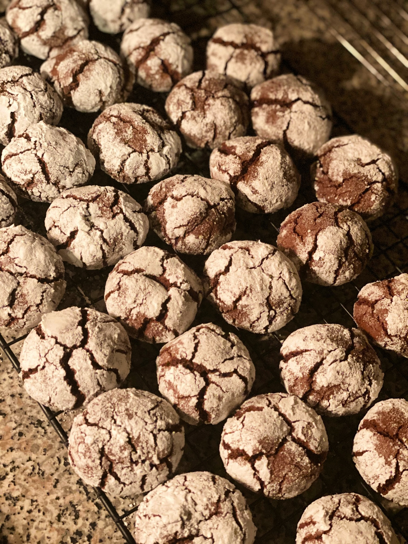 chocolate peppermint crinkle
