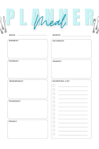 meal planner printable