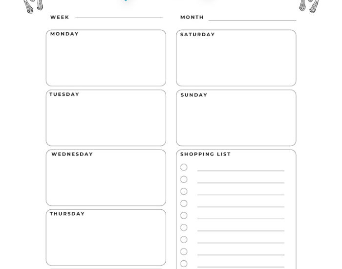 meal planner printable